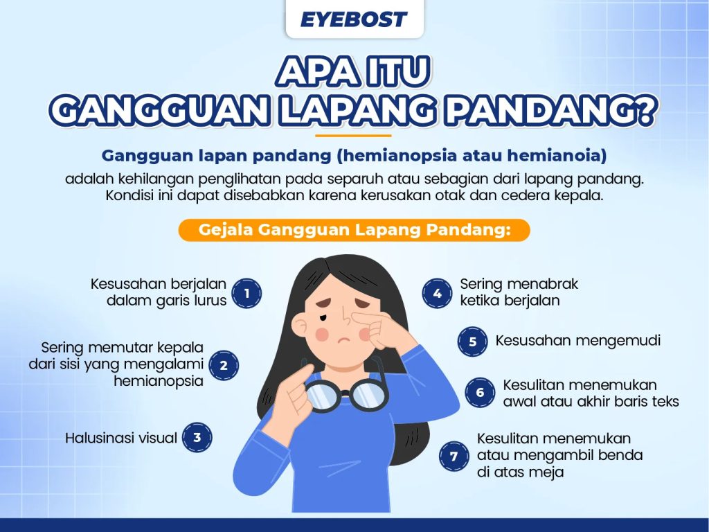 gejala gangguan lapang pandang