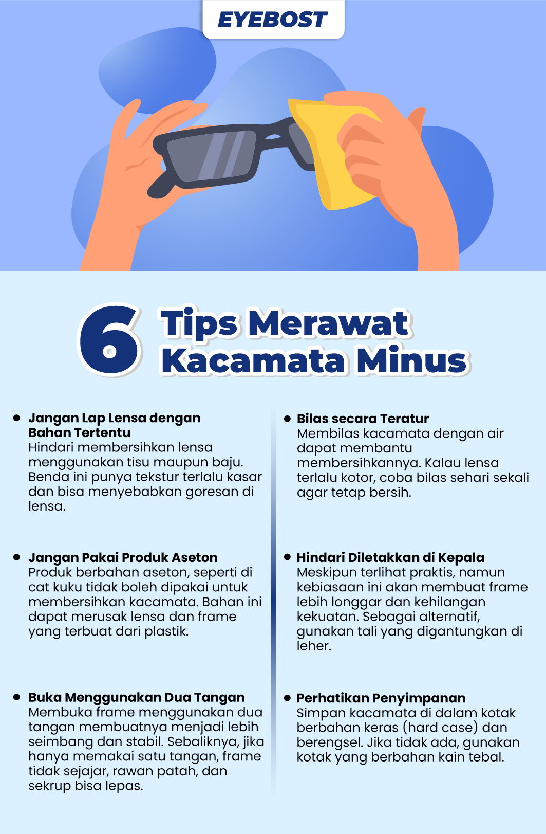 6 Tips Merawat Kacamata Minus
