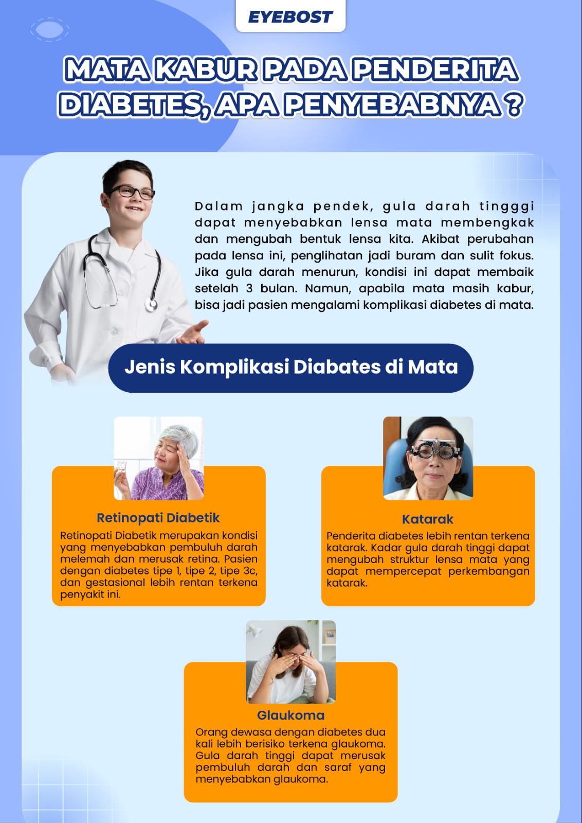 Infografis Mata Kabur pada Penderita Diabetes