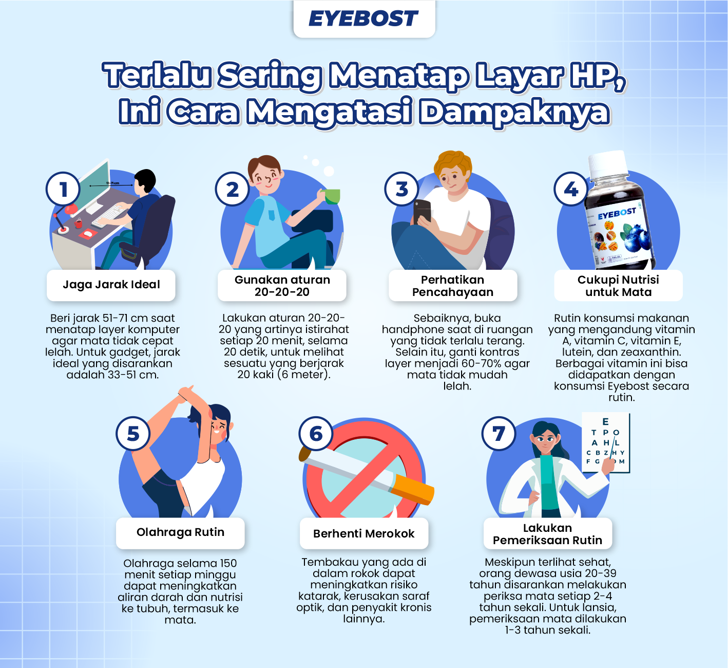 infografis terlalu sering menatap layar hp
