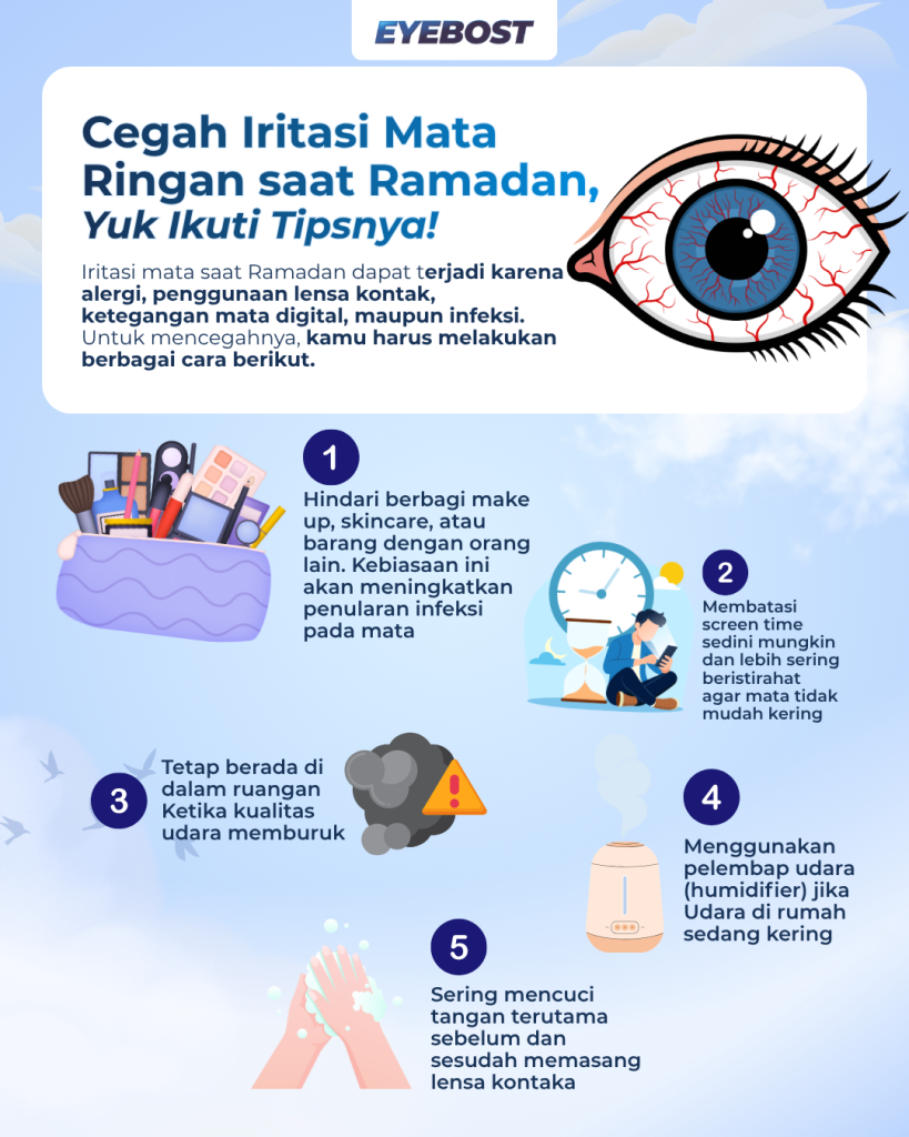 Infografis Cegah Iritasi Mata Ringan saat Ramadan Infografis Cegah Iritasi Mata Ringan saat Ramadan