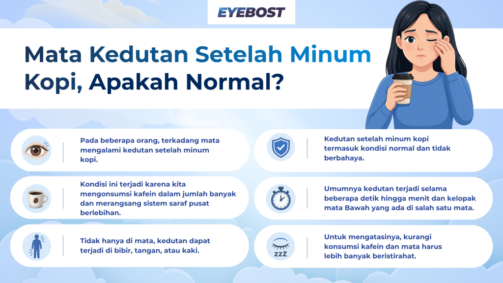 Infografis Mata Kedutan Setelah Minum Kopi