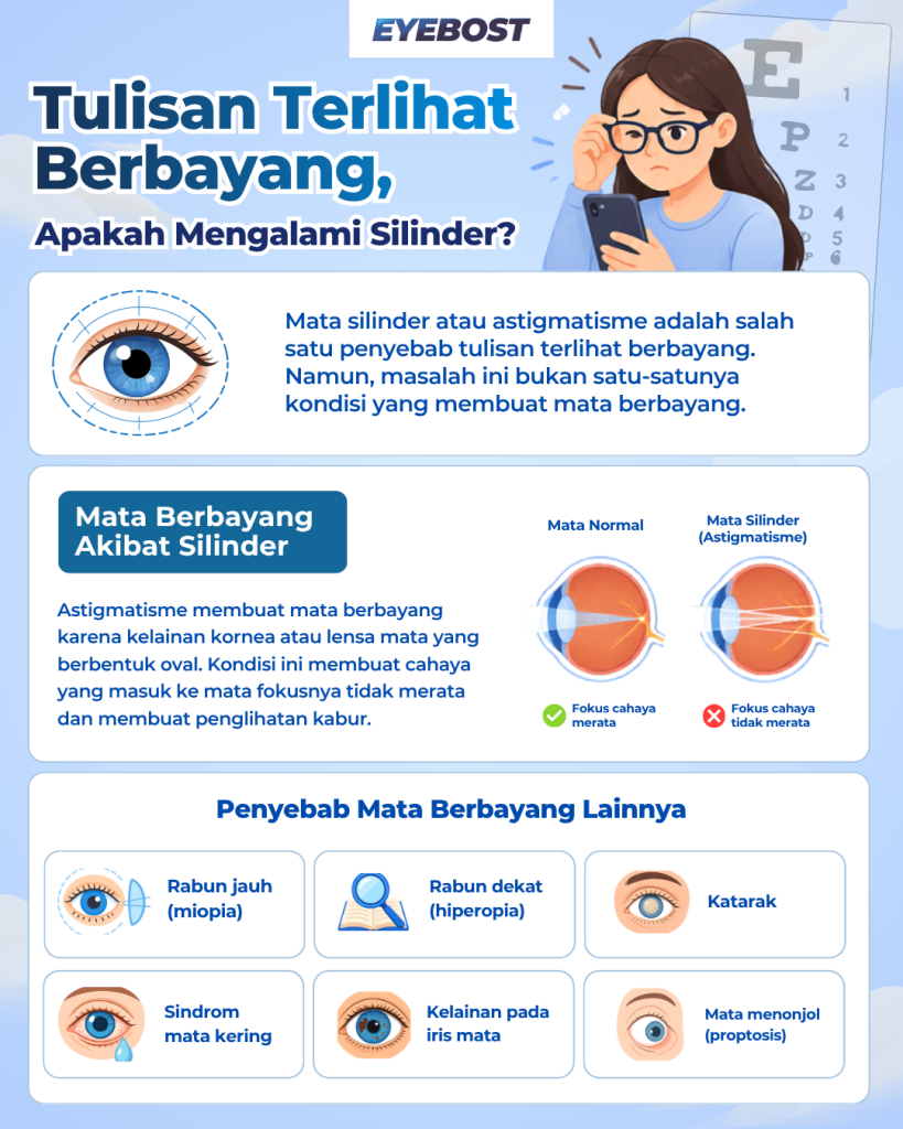 Infografis Tulisan terlihat Berbayang