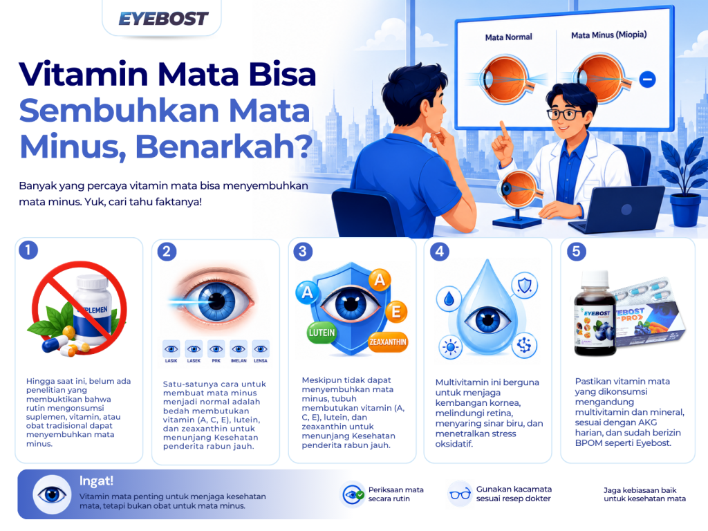 Infografis Vitamin Mata Bisa Sembuhkan Mata Minus