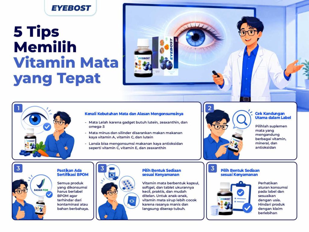 Infografis Tips Memilih Vitamin Mata